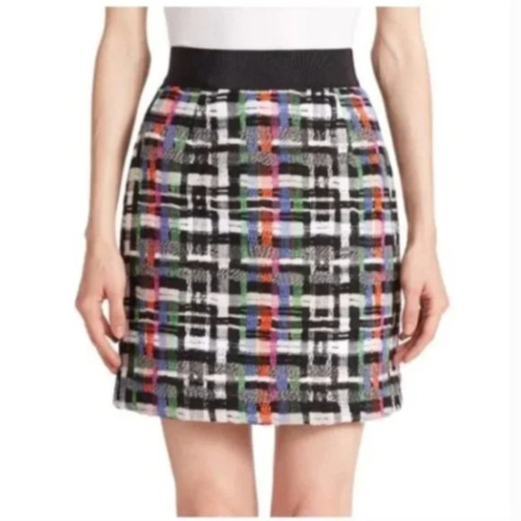 Milly Zip Back Tweed Wool Skirt Size 10 - Picture 5 of 7